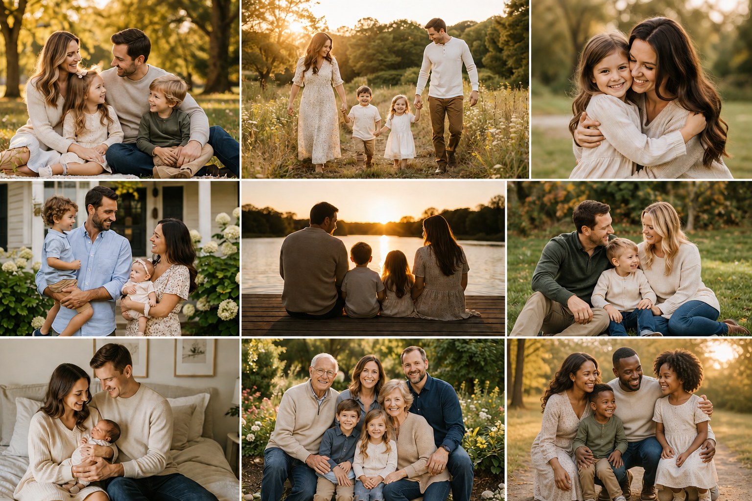 Family photography collage by PhotoMina